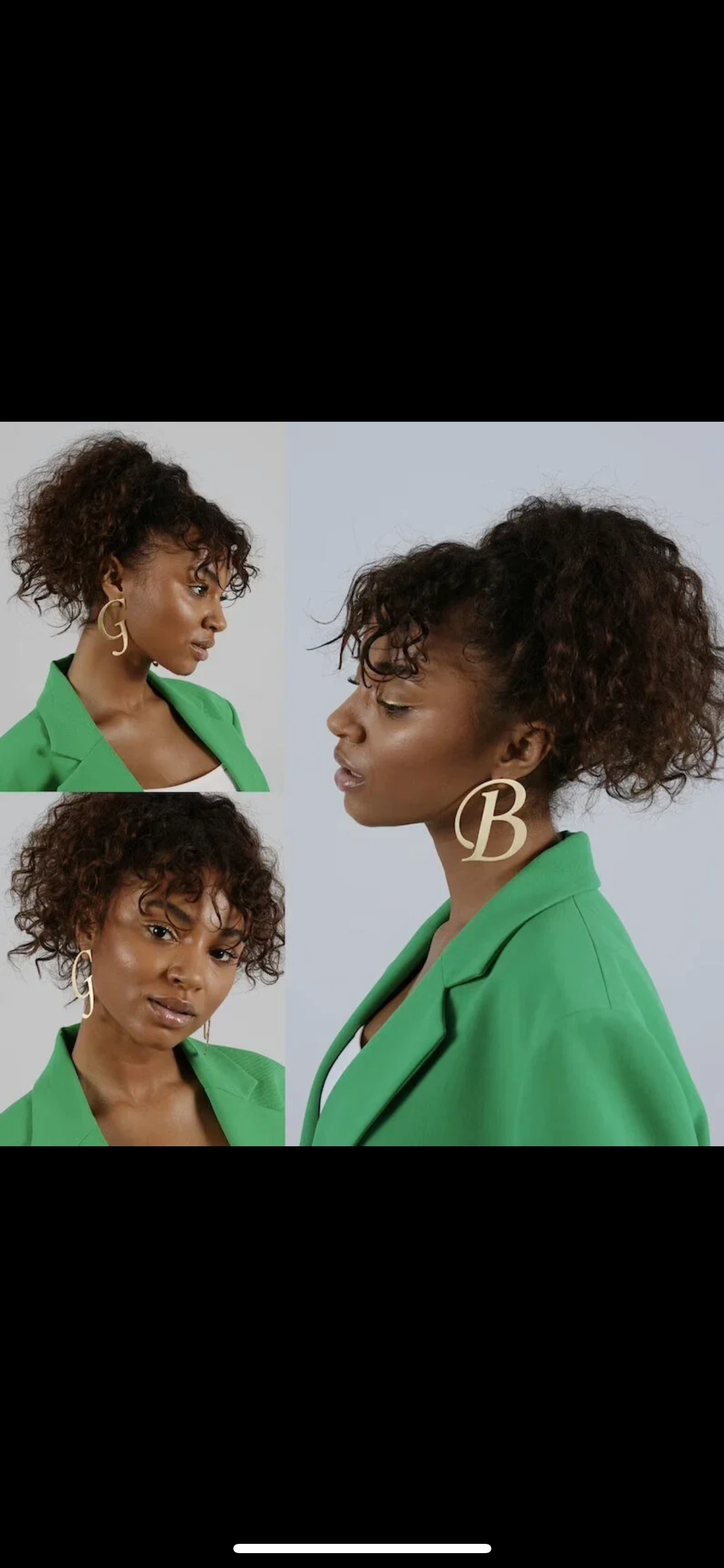 Letter earring
